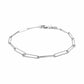 14k White Gold Wire Paperclip Bracelet  (2.70 mm) RCJ