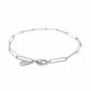 14k White Gold Wire Paperclip Bracelet  (2.70 mm) RCJ