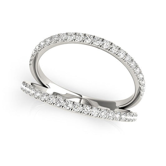 14k White Gold Diamond Split Band Ring (1/4 cttw)Monde Trend