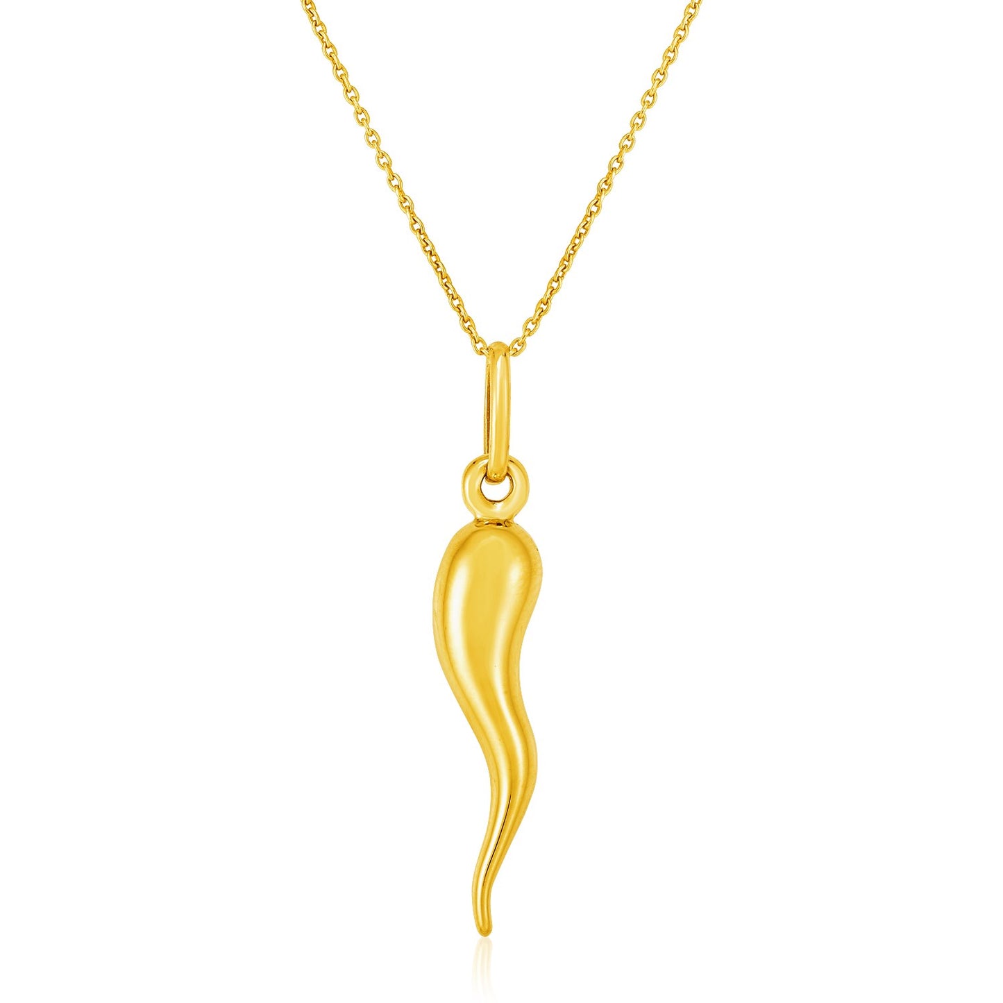 14k Yellow Gold Pendant with Polished Abstract Swirl RCJ