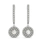 14k White Gold Double Halo Round Diamond Drop Earrings (1 cttw)Monde Trend