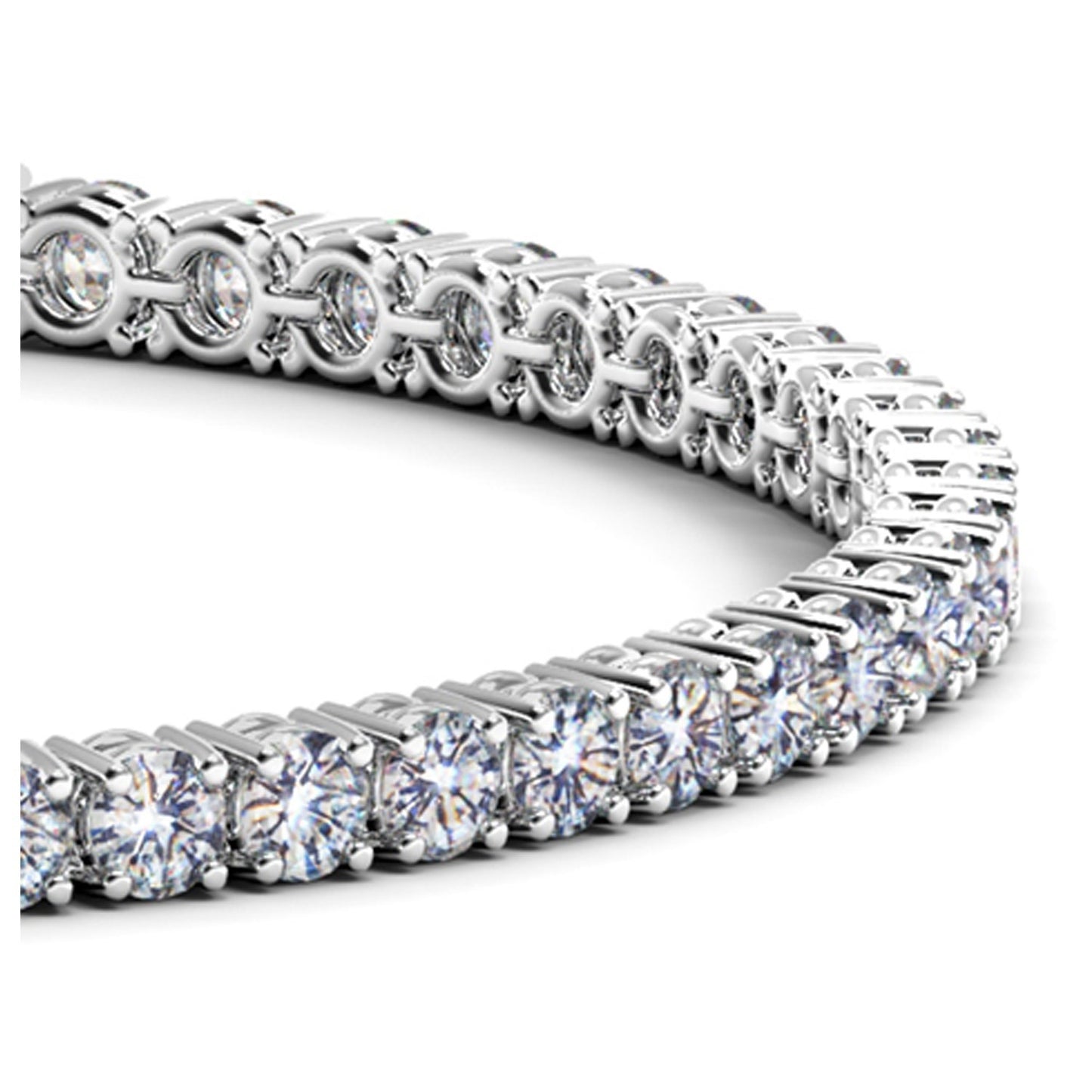 Lab Grown Round Diamond Tennis Bracelet in 14k White Gold (6 cctw F/G  VS2/SI1) RCJ