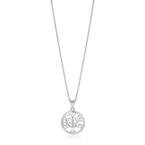 Sterling Silver inch Round Tree of Life Necklace RCJ