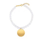 14k Yellow Gold Pearl Tag Charm Bracelet RCJ