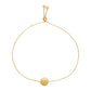 Adjustable Bracelet with Shiny Circle in 14k Yellow Gold (7.50 mm) RCJ