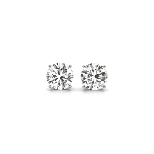 2 cttw Certified IGI Lab Grown Round Diamond Stud Earrings 14k White Gold (G/VS2) RCJ