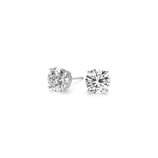 2 cttw Certified IGI Lab Grown Round Diamond Stud Earrings 14k White Gold (G/VS2) RCJ