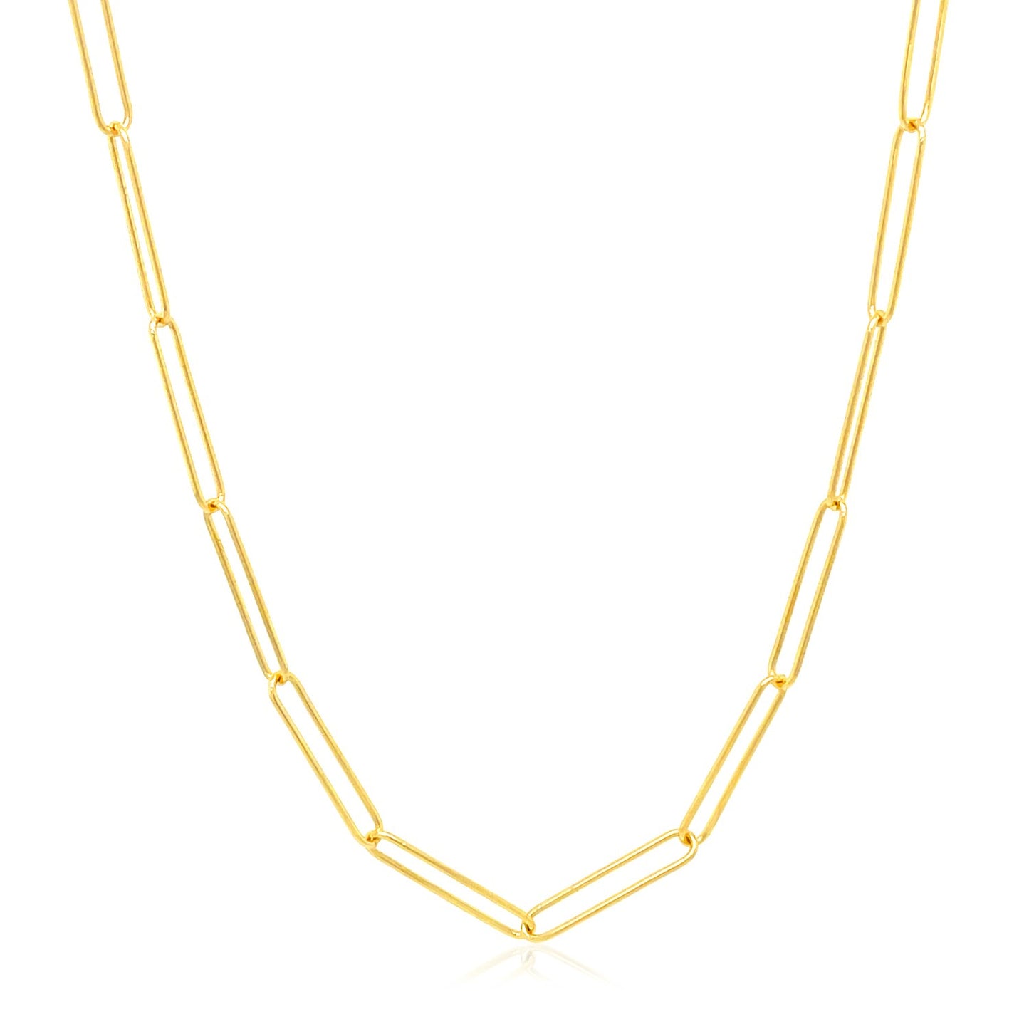 14k Yellow Gold Wire Paperclip Chain (2.70 mm) RCJ