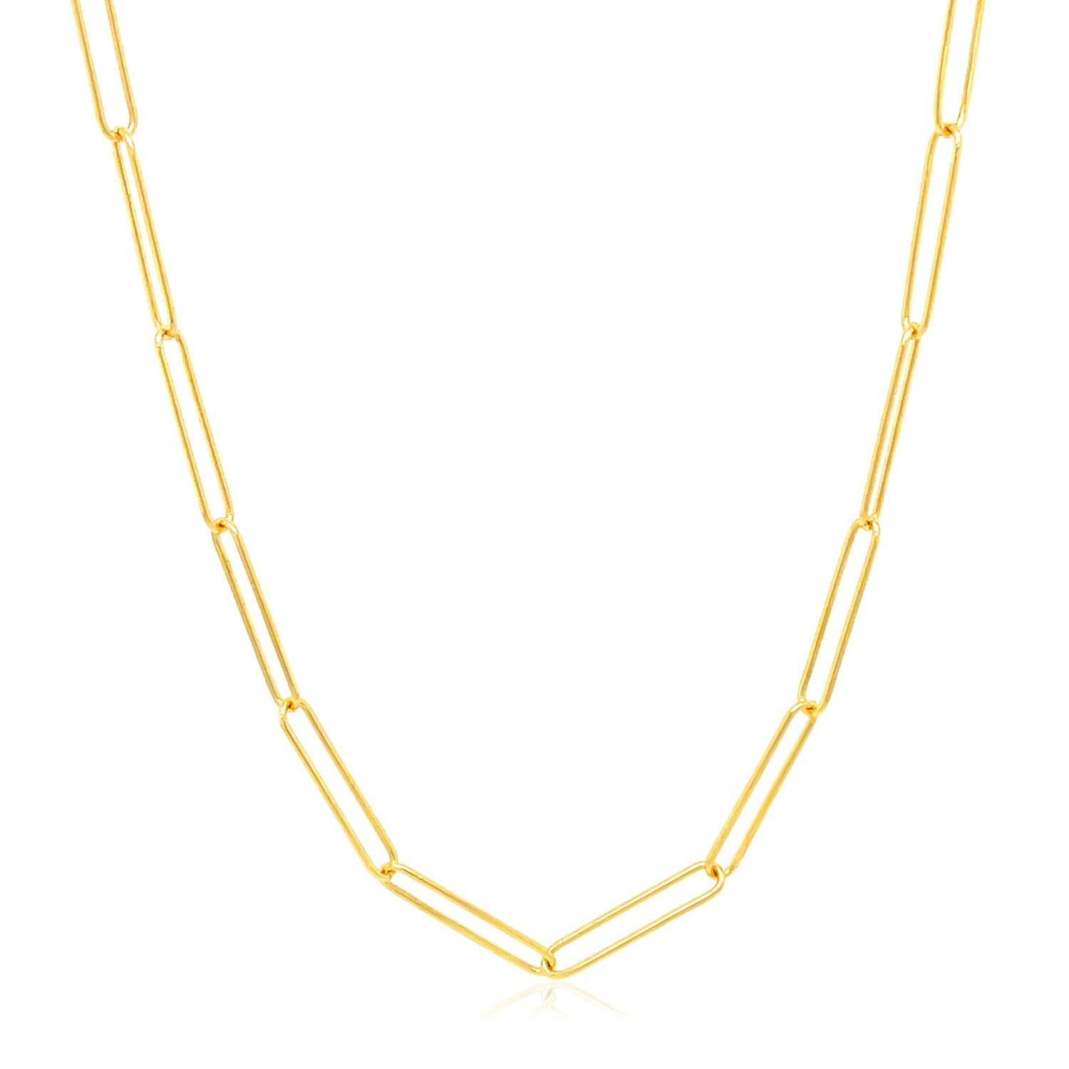 14k Yellow Gold Wire Paperclip Chain (2.70 mm) RCJ