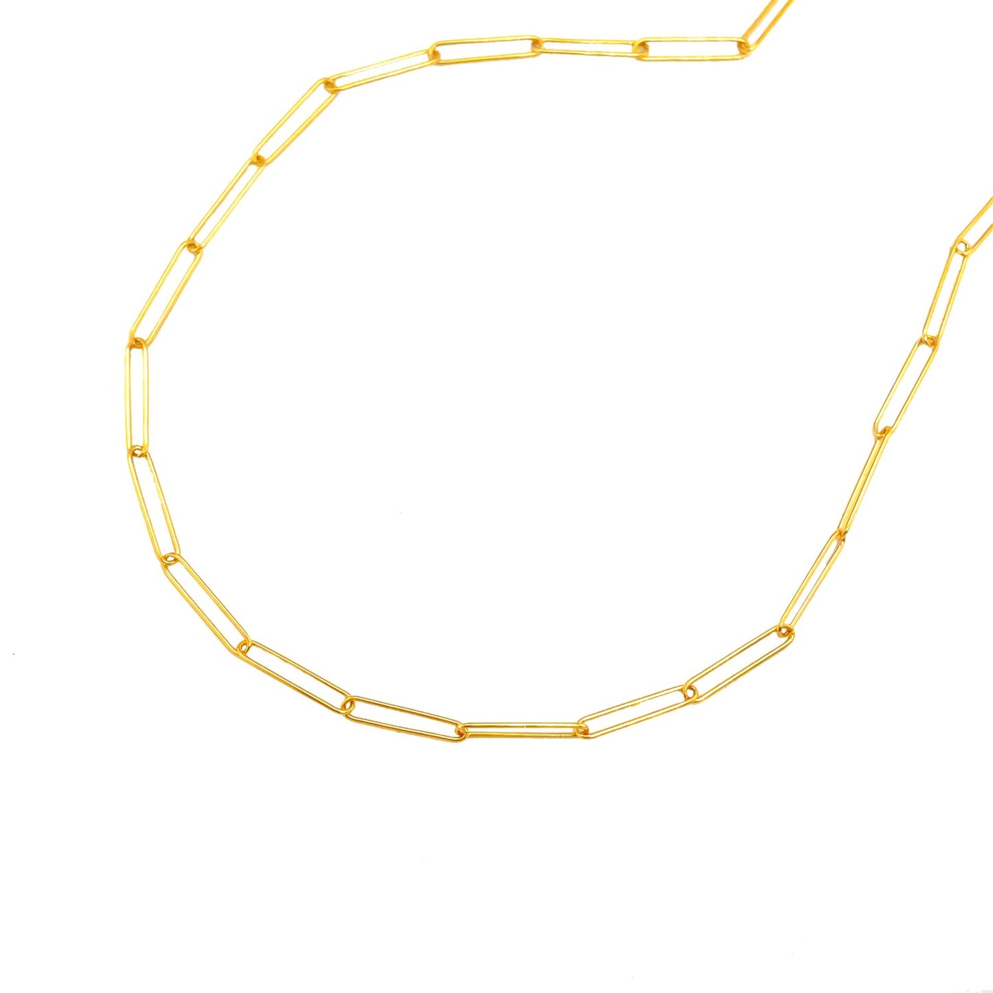 14k Yellow Gold Wire Paperclip Chain (2.70 mm) RCJ