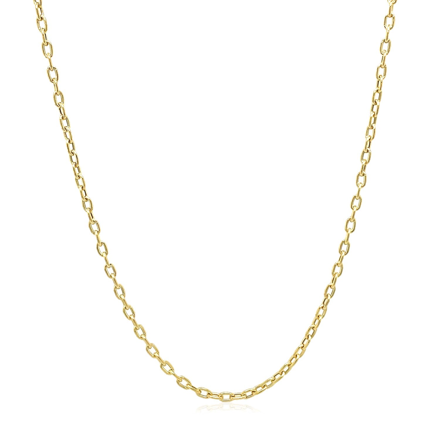 Double Extendable Cable Chain in 14k Yellow Gold (1.80 mm) RCJ