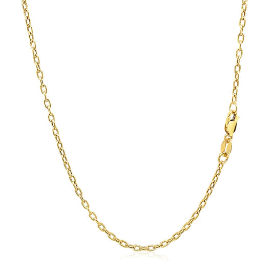 Double Extendable Cable Chain in 14k Yellow Gold (1.80 mm) RCJ