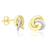 14k Two-Tone Gold Shiny Intertwined Open Circle EarringsMonde Trend