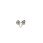 14k White Gold Black 3mm Faceted Cubic Zirconia Stud EarringsMonde Trend