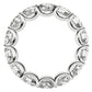 Round Cut Lab Grown Diamond Eternity Ring in 14k White Gold (6 cttw FG/VS2) RCJ