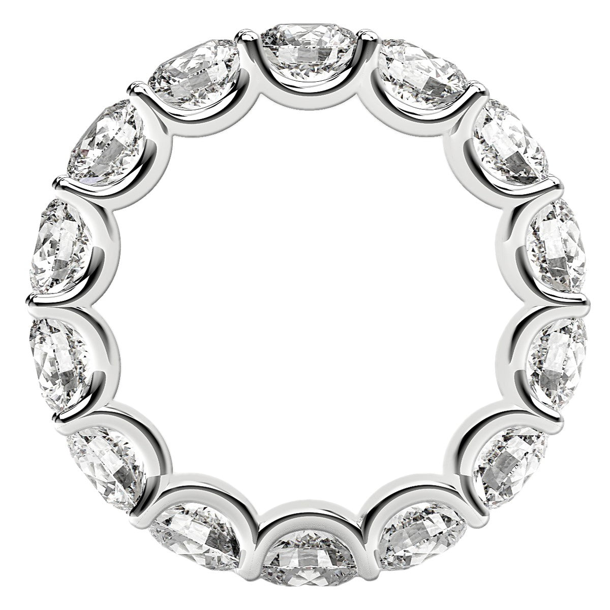 Round Cut Lab Grown Diamond Eternity Ring in 14k White Gold (6 cttw FG/VS2) RCJ