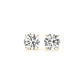 3 cttw Certified IGI Lab Grown Round Diamond Stud Earrings 14k Yellow Gold (G/VS2) RCJ