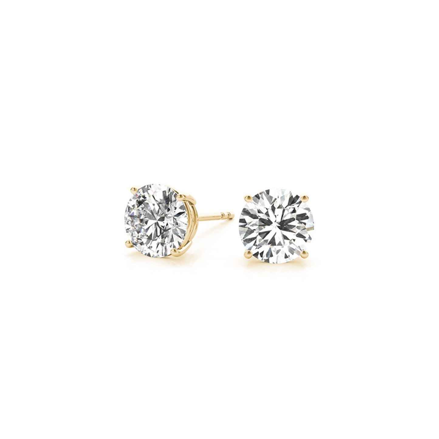 3 cttw Certified IGI Lab Grown Round Diamond Stud Earrings 14k Yellow Gold (G/VS2) RCJ