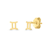 14K Yellow Gold Gemini Stud Earrings RCJ