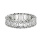 Emerald Cut Lab Grown Diamond Eternity Ring in 14k White Gold (3 cttw FG/VS2) RCJ