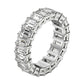 Emerald Cut Lab Grown Diamond Eternity Ring in 14k White Gold (3 cttw FG/VS2) RCJ