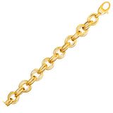 Twisted Double Link Bracelet in 14k Yellow Gold (11.80 mm) RCJ