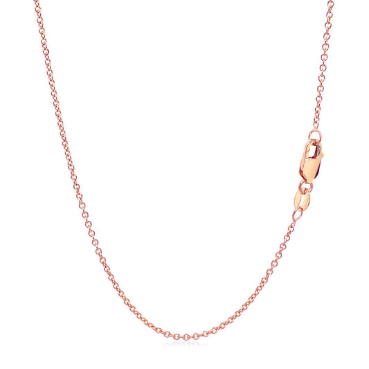 14k Rose Gold Round Cable Link Chain (1.25 mm)Monde Trend