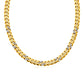 14k Yellow Gold 18 inch Polished Curb Chain Necklace with Diamonds RCJ