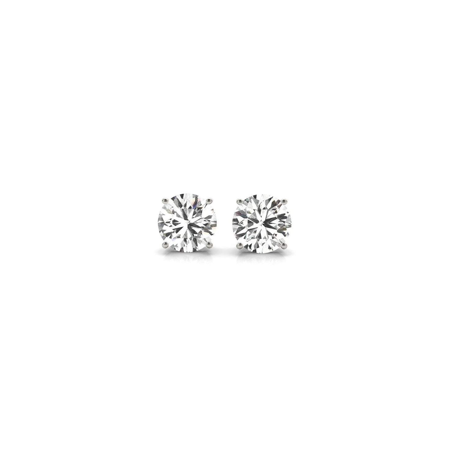 1 cttw Certified IGI Lab Grown Round Diamond Stud Earrings 14k White Gold (G/VS2)Monde Trend