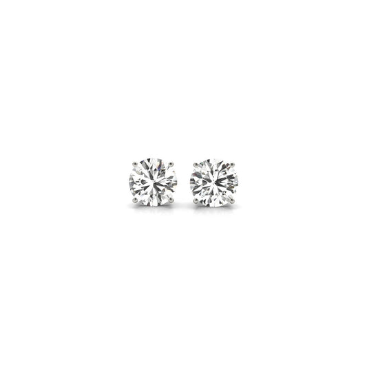 1 cttw Certified IGI Lab Grown Round Diamond Stud Earrings 14k White Gold (G/VS2)Monde Trend