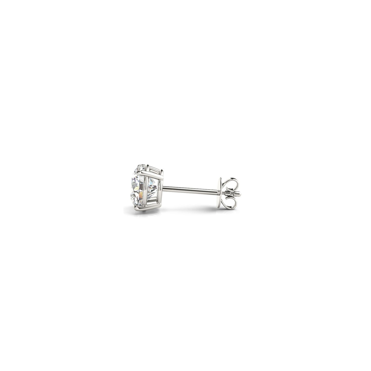 1 cttw Certified IGI Lab Grown Round Diamond Stud Earrings 14k White Gold (G/VS2)Monde Trend