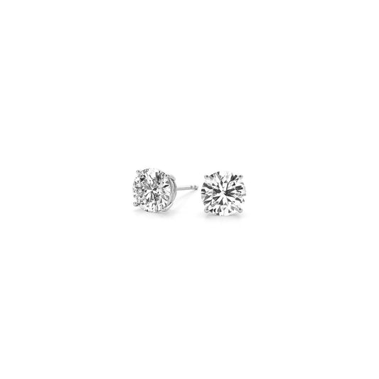 1 cttw Certified IGI Lab Grown Round Diamond Stud Earrings 14k White Gold (G/VS2)Monde Trend