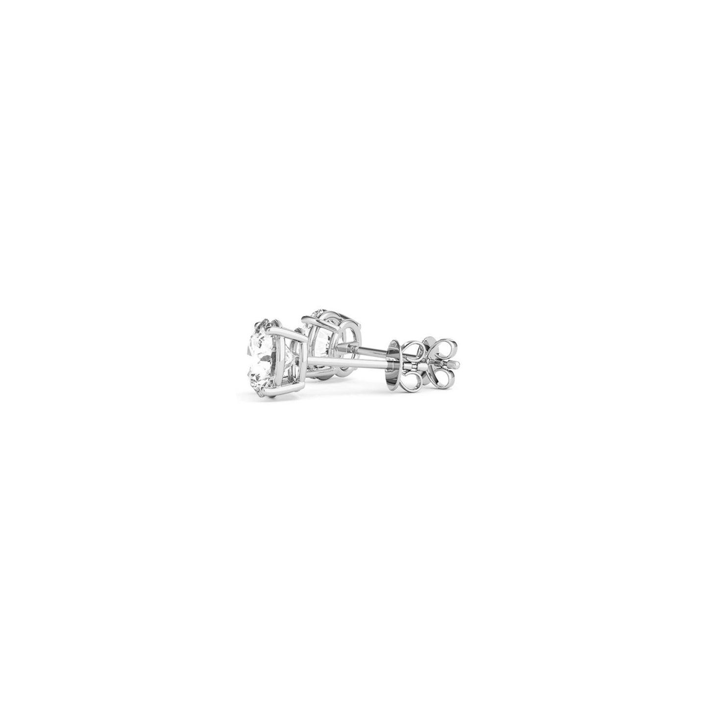 1 cttw Certified IGI Lab Grown Round Diamond Stud Earrings 14k White Gold (G/VS2)Monde Trend