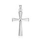 Sterling Silver Domed Rounded Cross Pendant RCJ