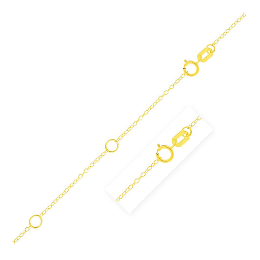 Double Extendable Piatto Chain in 10k Yellow Gold (1.30 mm) RCJ