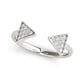 14k White Gold Diamond Arrowhead Open Ring (1/5 cttw)Monde Trend