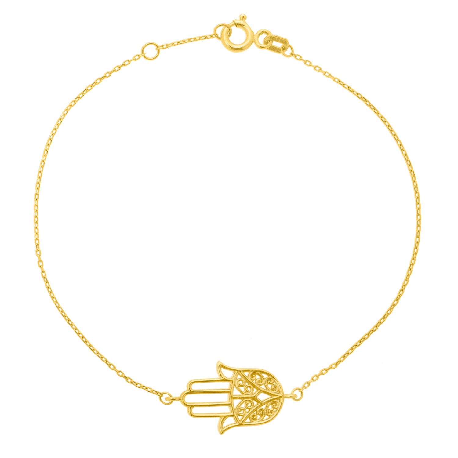 14k Yellow Gold Hamsa Bracelet RCJ