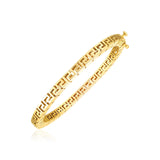 14k Yellow Gold High Polish Greek Key Bangle (4.80 mm) RCJ