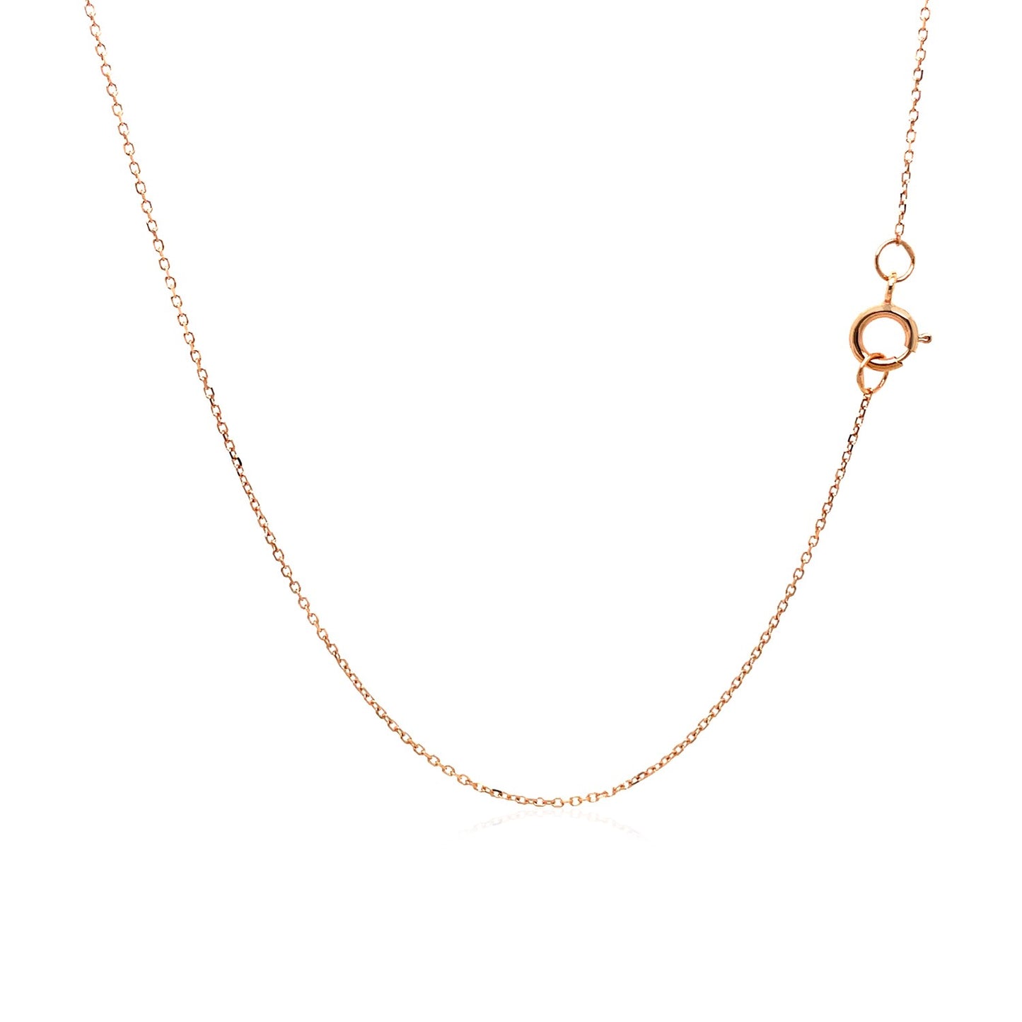 14k Rose Gold Diamond Cut Cable Link Chain (0.68 mm)Monde Trend