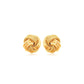 10k Yellow Gold Love Knot with Ridge Texture EarringsMonde Trend