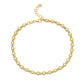 14k Two Tone Gold Polished Diamond Cut Bead Bracelet (4.00 mm)Monde Trend