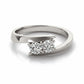 14k White Gold Round Two Stone Common Prong Diamond Ring (1/2 cttw) RCJ