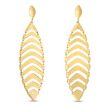 14k Yellow Gold Drop Leaf Earrings RCJ