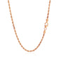 14k Rose Gold Solid Diamond Cut Rope Chain (2.30 mm)Monde Trend