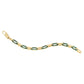 14k Yellow Gold Malachite Paperclip Gem Link Bracelet (7.00 mm) RCJ