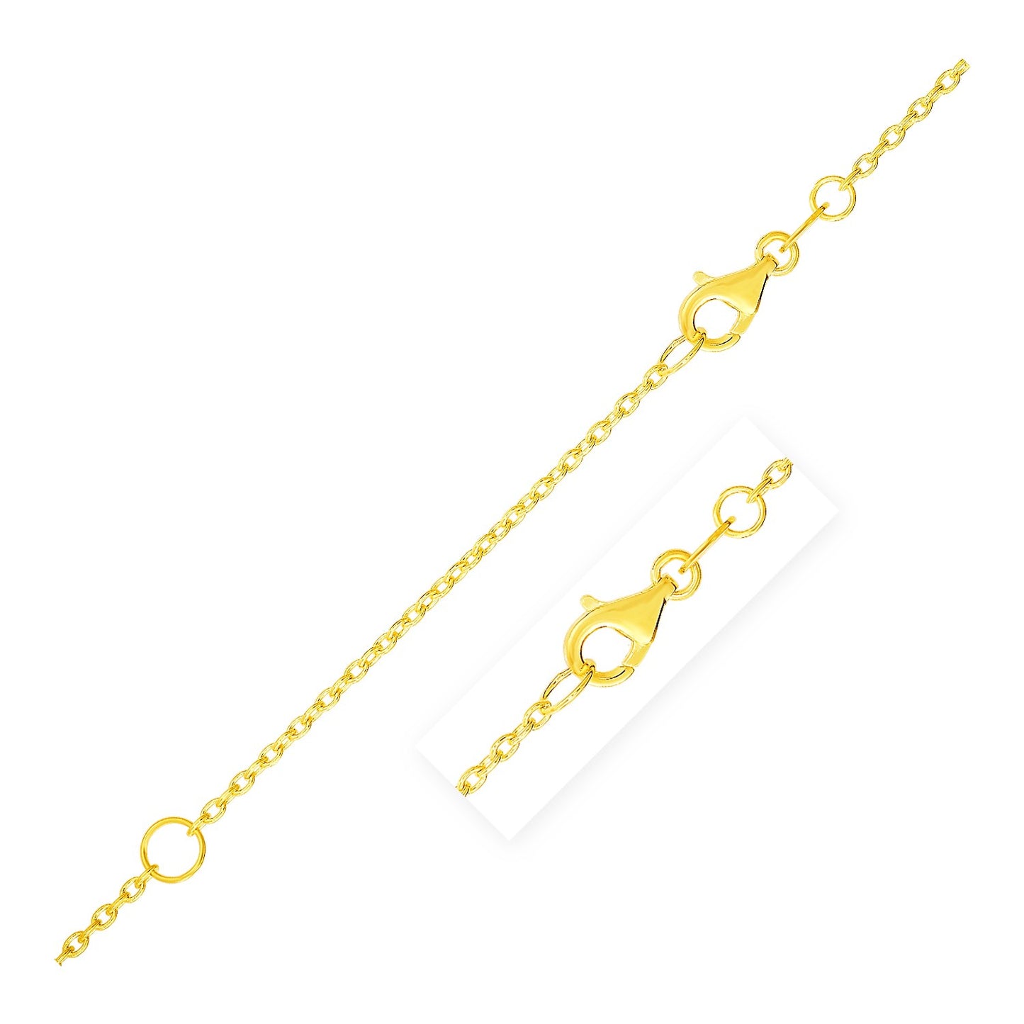 Extendable Cable Chain in 14k Yellow Gold (1.50 mm) RCJ