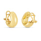 14k Yellow Gold Small Omega C Hoops RCJ