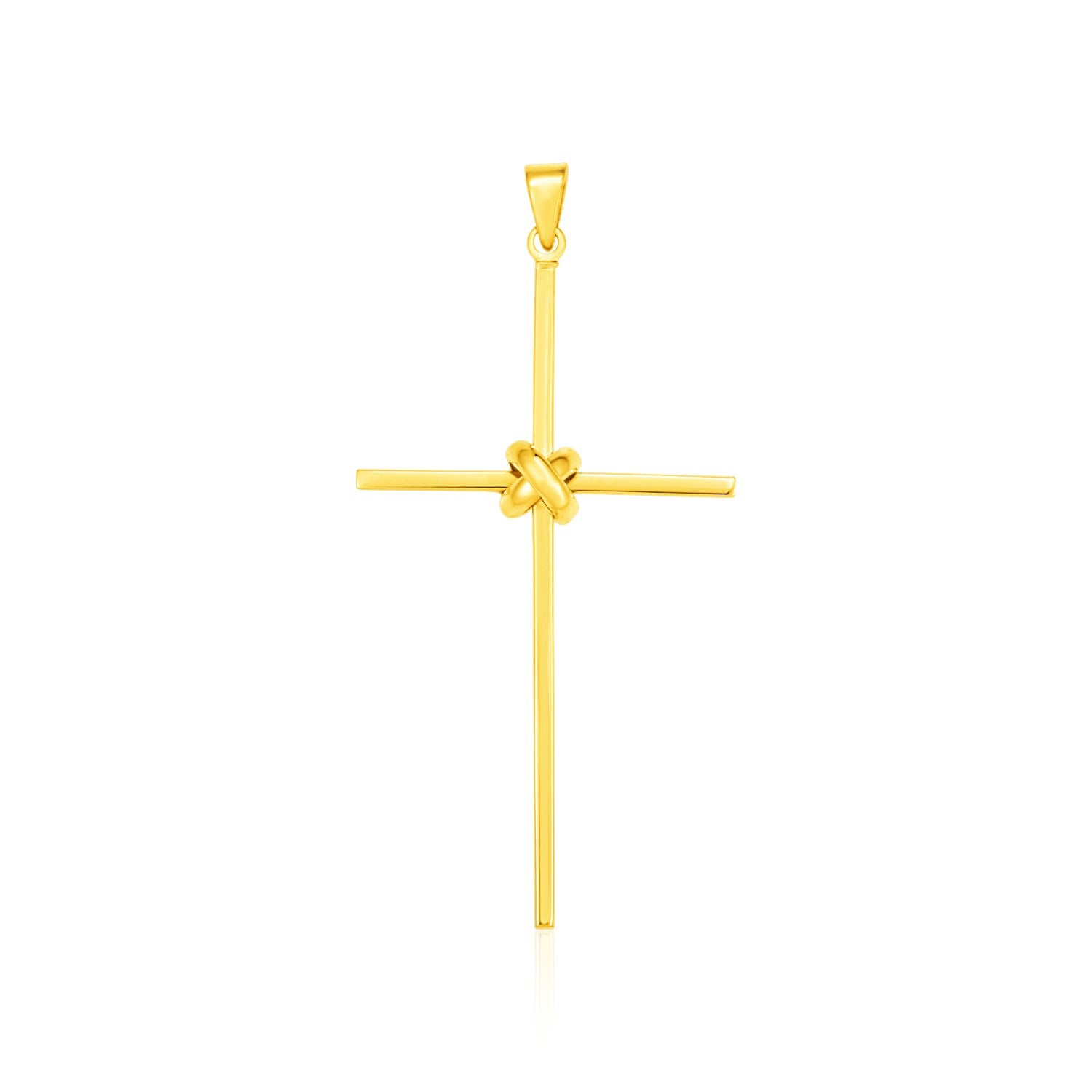 14k Yellow Gold Bar Style Cross Pendant RCJ