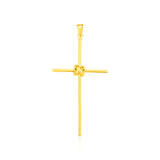 14k Yellow Gold Bar Style Cross Pendant RCJ