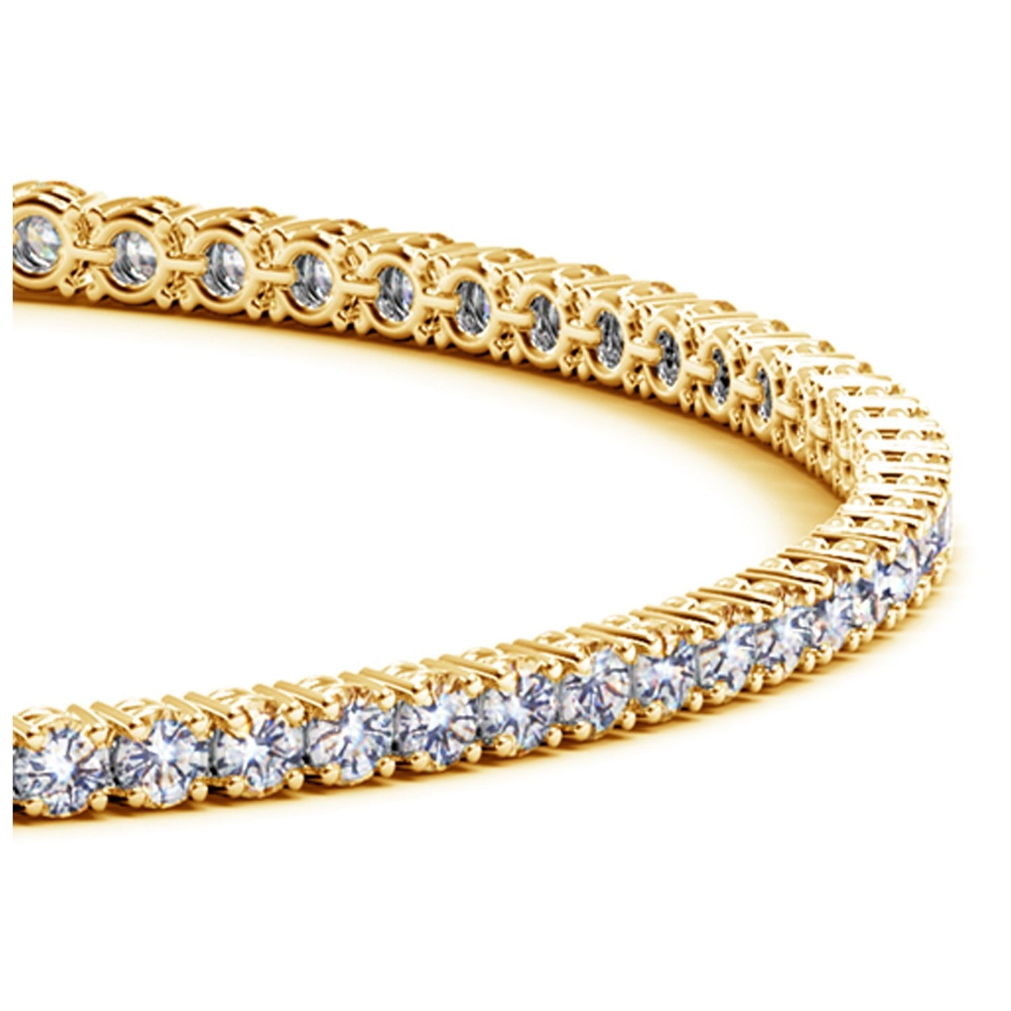 Lab Grown Round Diamond Tennis Bracelet in 14k Yellow Gold (2 cctw F/G  VS2/SI1) RCJ